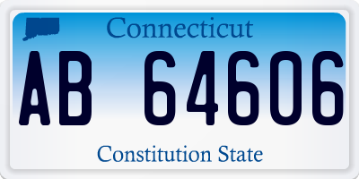 CT license plate AB64606