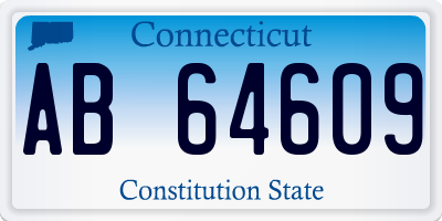 CT license plate AB64609