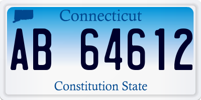 CT license plate AB64612