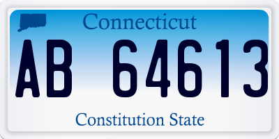 CT license plate AB64613