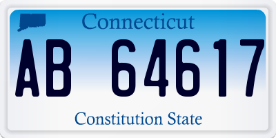 CT license plate AB64617