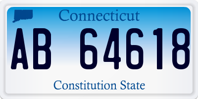 CT license plate AB64618