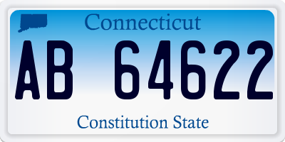 CT license plate AB64622