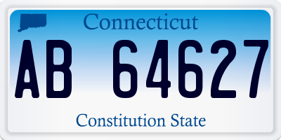 CT license plate AB64627