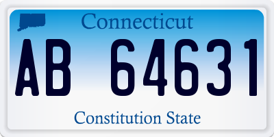 CT license plate AB64631