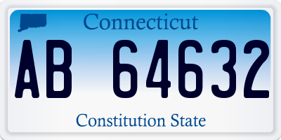 CT license plate AB64632
