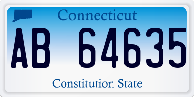 CT license plate AB64635