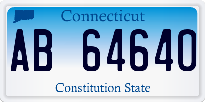 CT license plate AB64640