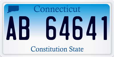 CT license plate AB64641