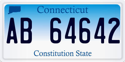 CT license plate AB64642