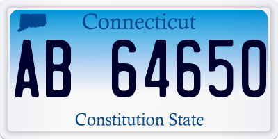 CT license plate AB64650