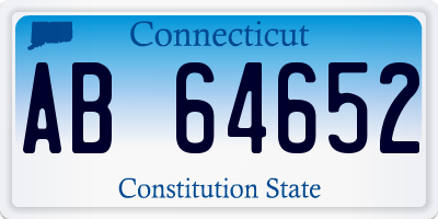 CT license plate AB64652