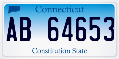 CT license plate AB64653