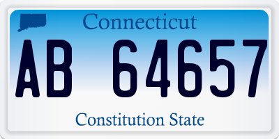 CT license plate AB64657