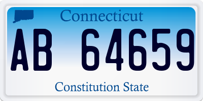 CT license plate AB64659