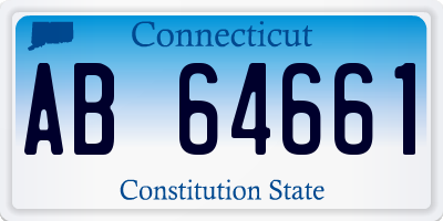 CT license plate AB64661