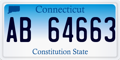 CT license plate AB64663