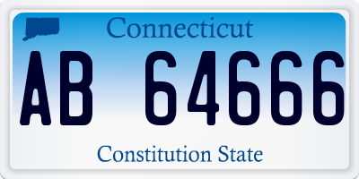 CT license plate AB64666
