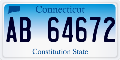 CT license plate AB64672