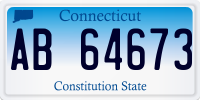 CT license plate AB64673