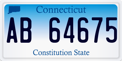 CT license plate AB64675
