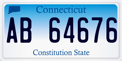 CT license plate AB64676