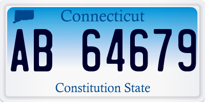 CT license plate AB64679
