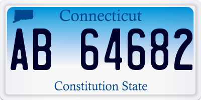 CT license plate AB64682