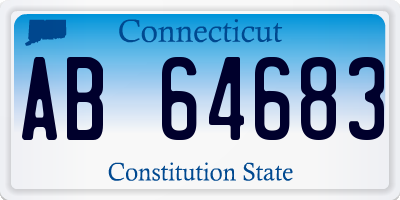 CT license plate AB64683
