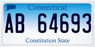 CT license plate AB64693
