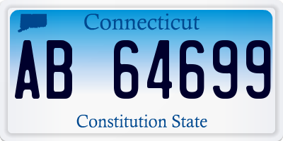 CT license plate AB64699