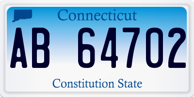 CT license plate AB64702
