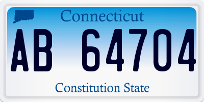 CT license plate AB64704