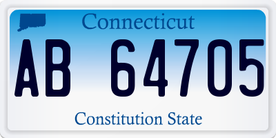 CT license plate AB64705