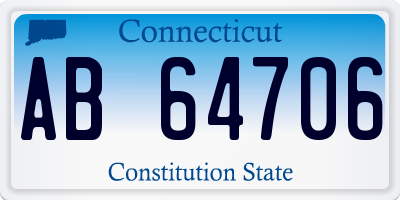 CT license plate AB64706