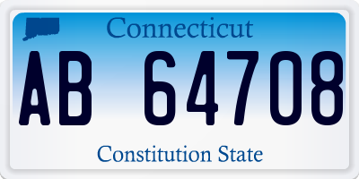 CT license plate AB64708