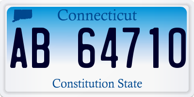 CT license plate AB64710