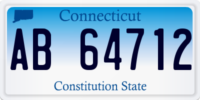 CT license plate AB64712