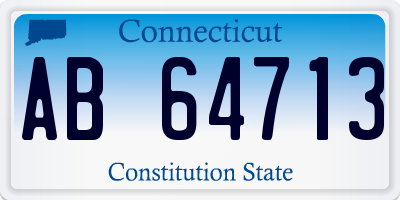 CT license plate AB64713