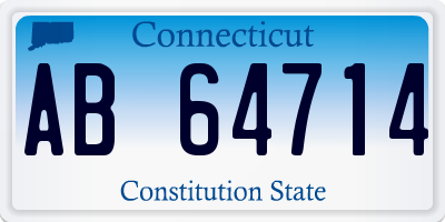 CT license plate AB64714