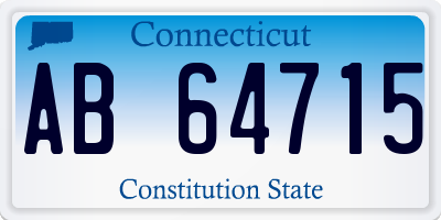 CT license plate AB64715