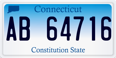 CT license plate AB64716