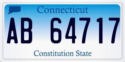 CT license plate AB64717
