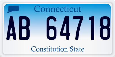 CT license plate AB64718