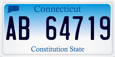 CT license plate AB64719