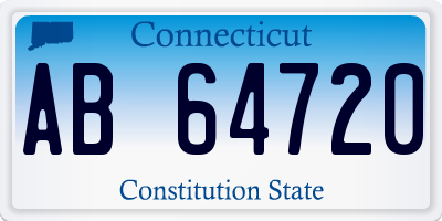 CT license plate AB64720