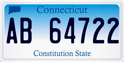 CT license plate AB64722
