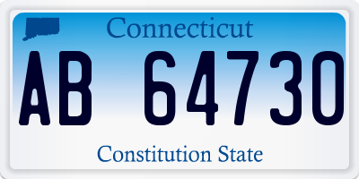 CT license plate AB64730