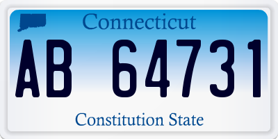 CT license plate AB64731