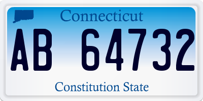 CT license plate AB64732